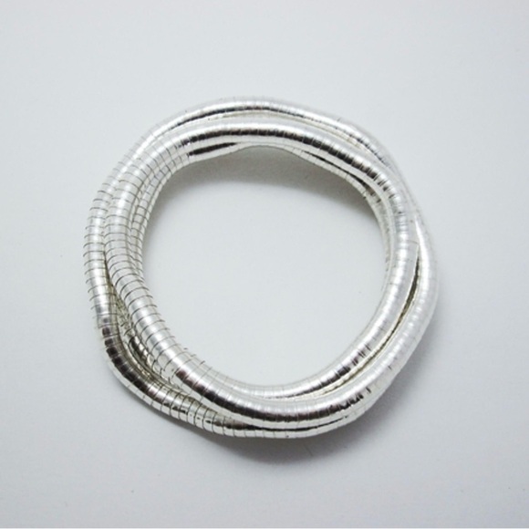 Rare Silver Plated Modable Flexible Necklace New in Box w/Free Gift - Picture 12 of 16